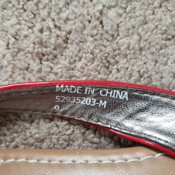 Talbots Women's Sandals Flip Flop Red Slip On Casual Toe Post Open Toe Low Top 9 - Picture 4 of 5